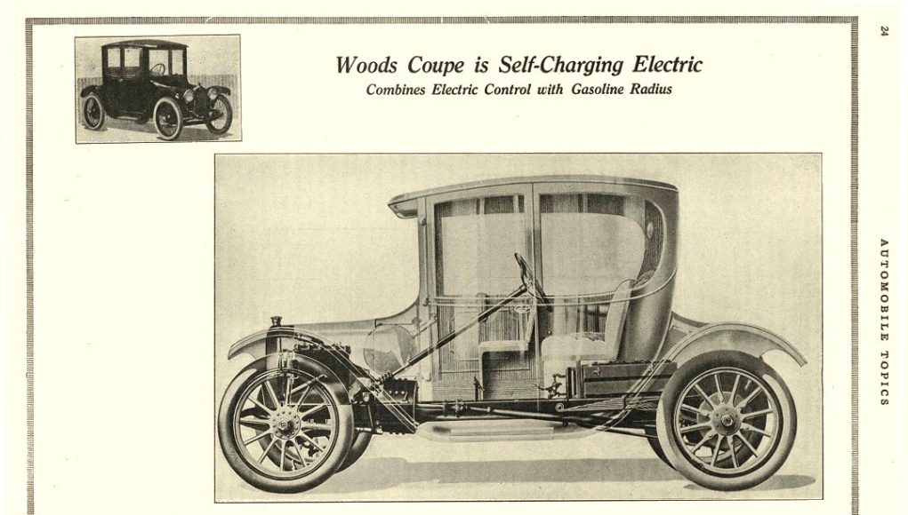 Ko je pronalazač električnog automobila? https://commons.wikimedia.org/wiki/OODS Electric Woods Coupe is Self-Charging Electric Woods Motor Vehicle Co. Chicago, ILL